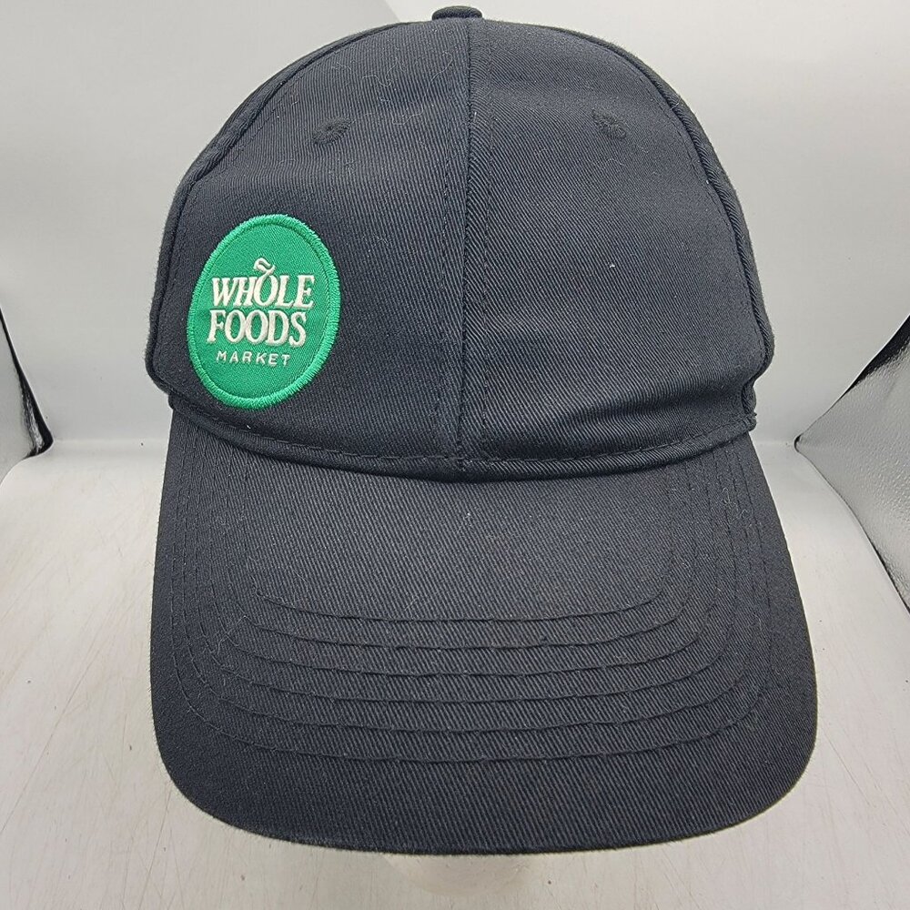 Whole Foods Market Black Baseball Hat Cap Loomstate Organic Cotton One Size